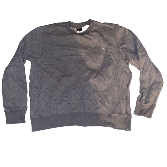 Nike Mens Classic Pullover Sweatshirt Size Large‎ 341570-063 Gray - Picture 1 of 9
